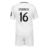 Maglia Calcio Real Madrid Endrick #16 Prima Divisa Bambino 2024-25 Manica Corta (+ pantaloncini)